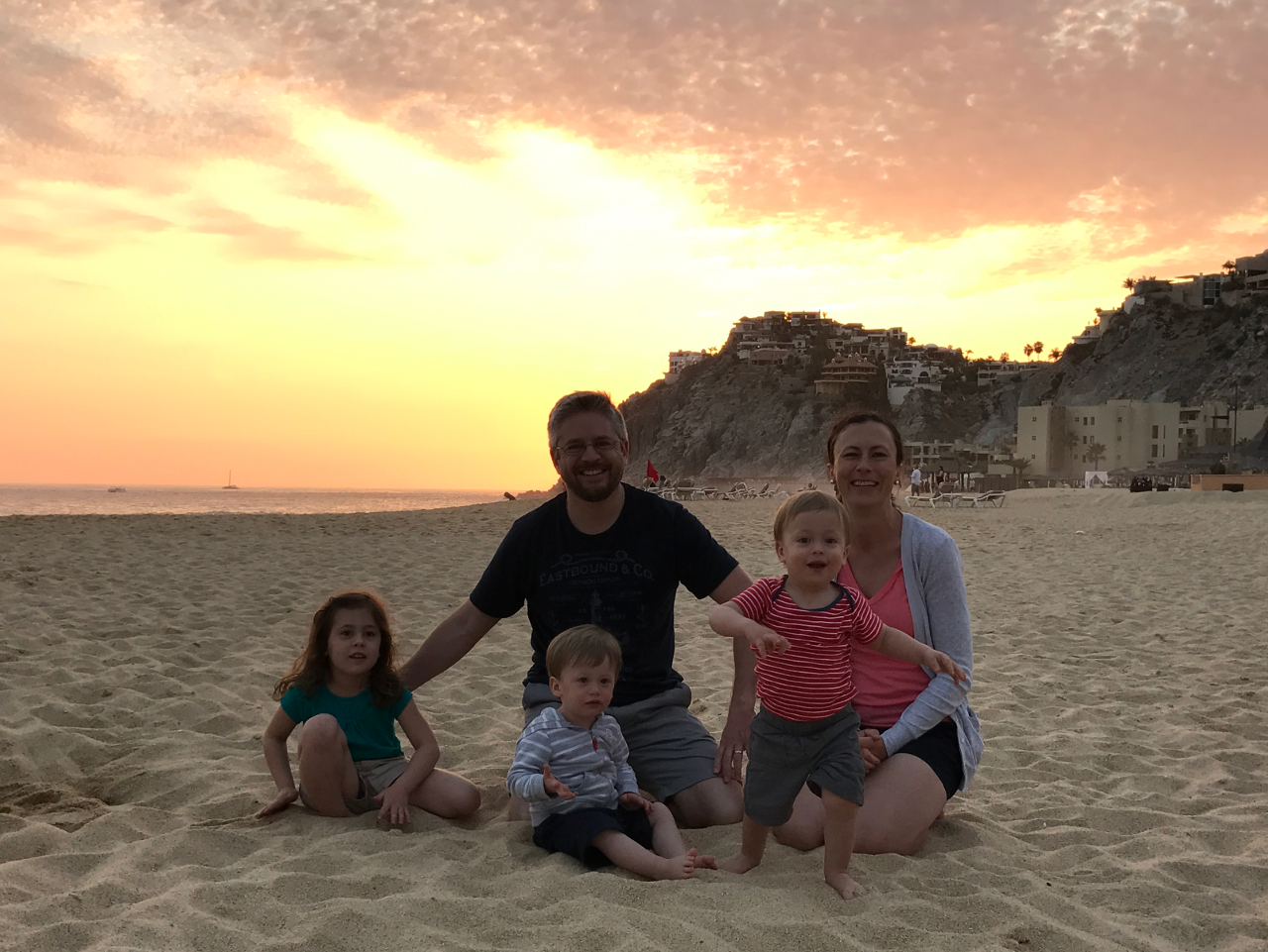 McAdam Family at Sunset in Cabo