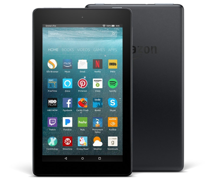 Front and back of Kindle Fire 7